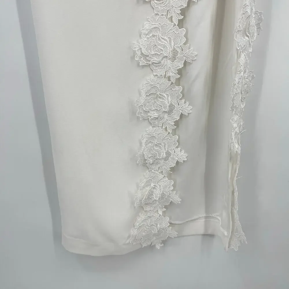 Elegant White Strapless Maxi Dress - Picture 9 of 16